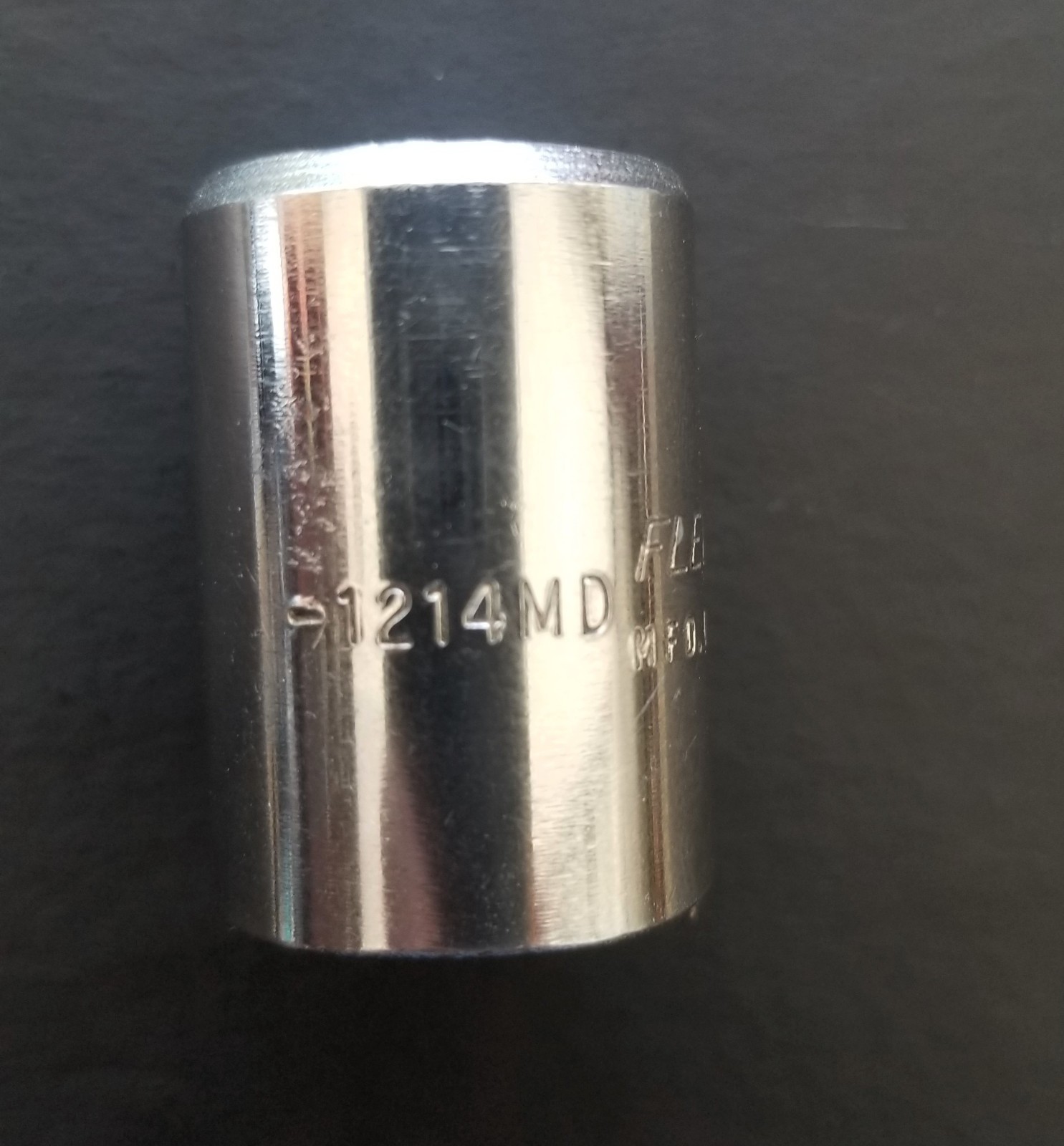 14mm FLEET 1214MD Shallow Socket 12 Point 3/8″ Drive ~ USA Made ~ EXC