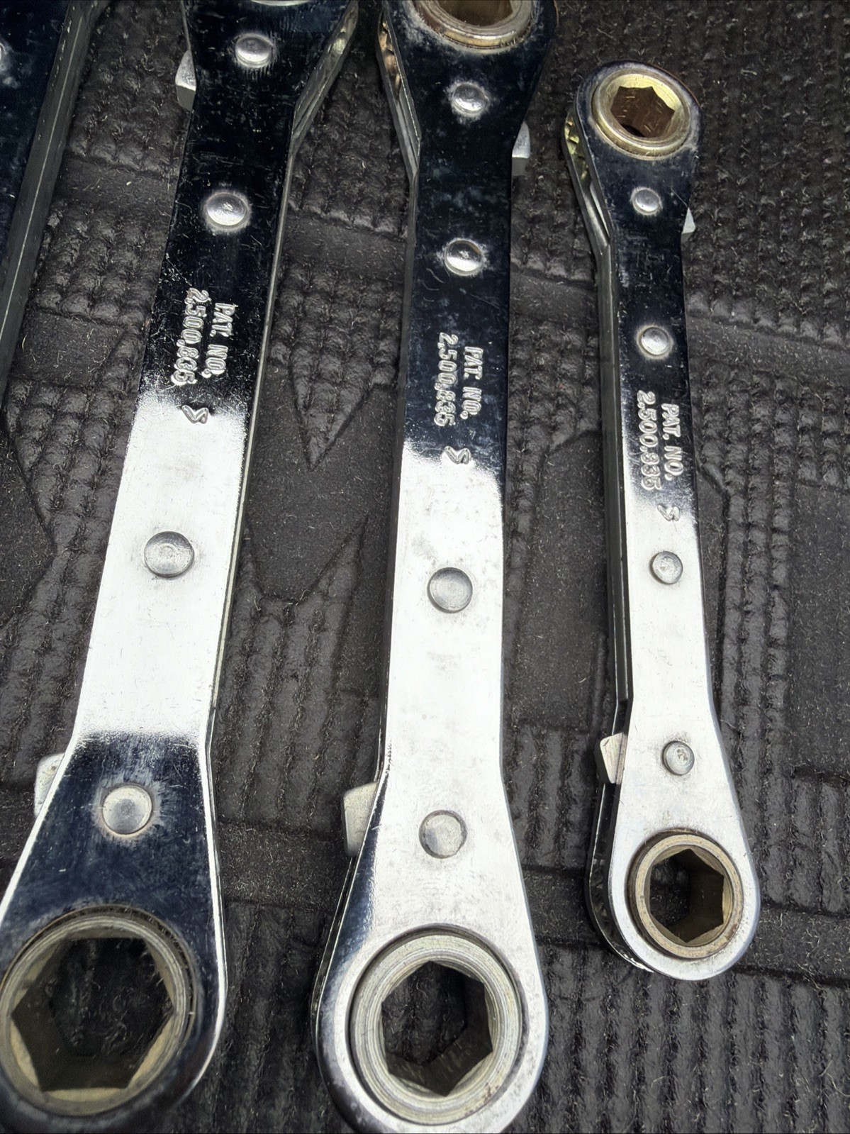 Rare SK Professional Tools USA Nos 4PC Metric Box End Ratcheting Wrench Set 340M