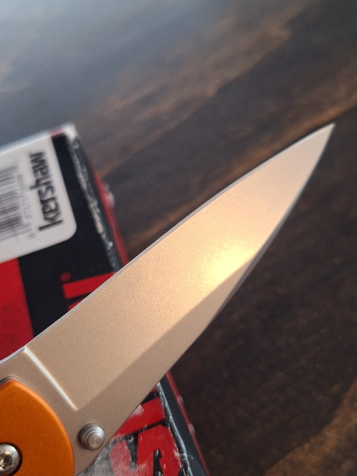Kershaw Orange LEEK Pocket Knife w/Clip & Assisted Opening USA #1660OR