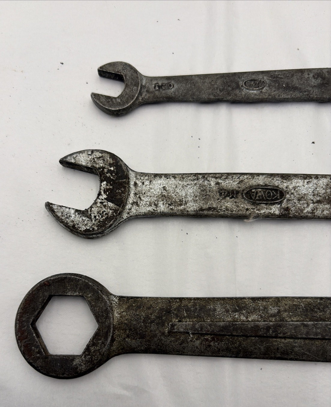 Vintage Honda Motors HM Double Open End Wrenches 10/14 & 17/19 Plus AI Hexagonal