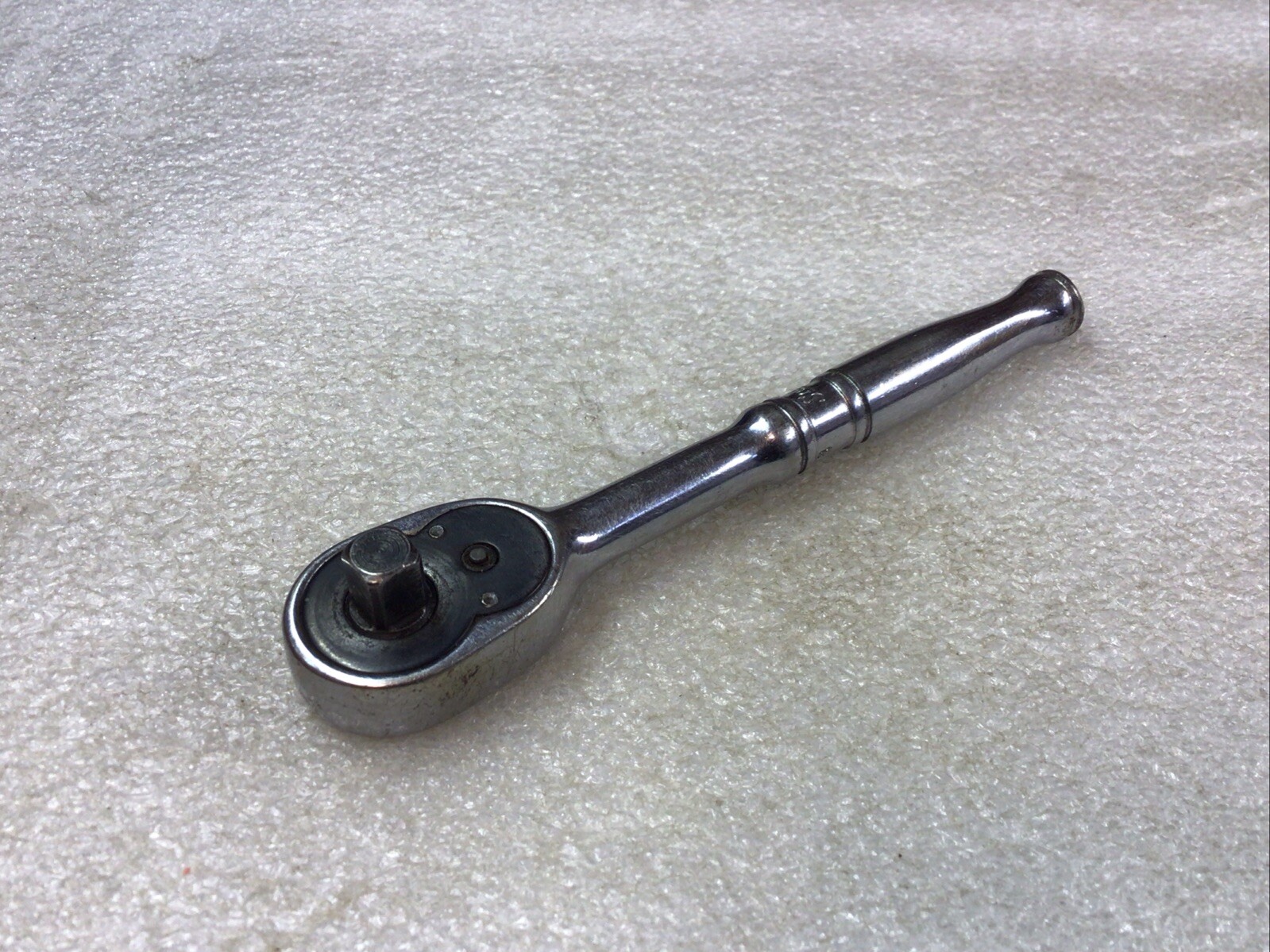 Snap-On#TM70B – 1/4” Dr., Chrome, 4.25” Long, Stubby Ratchet-USA🇺🇸🇺🇸-USA-