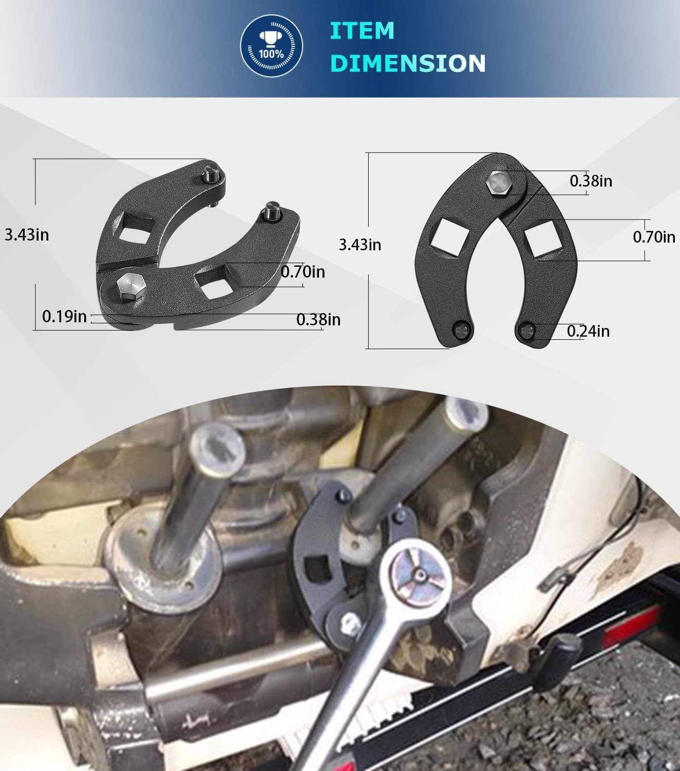 Adjustable Gland Nut Wrench for Hydraulic Cylinder Cap Remover 1″ to 3-3/4″ SAE
