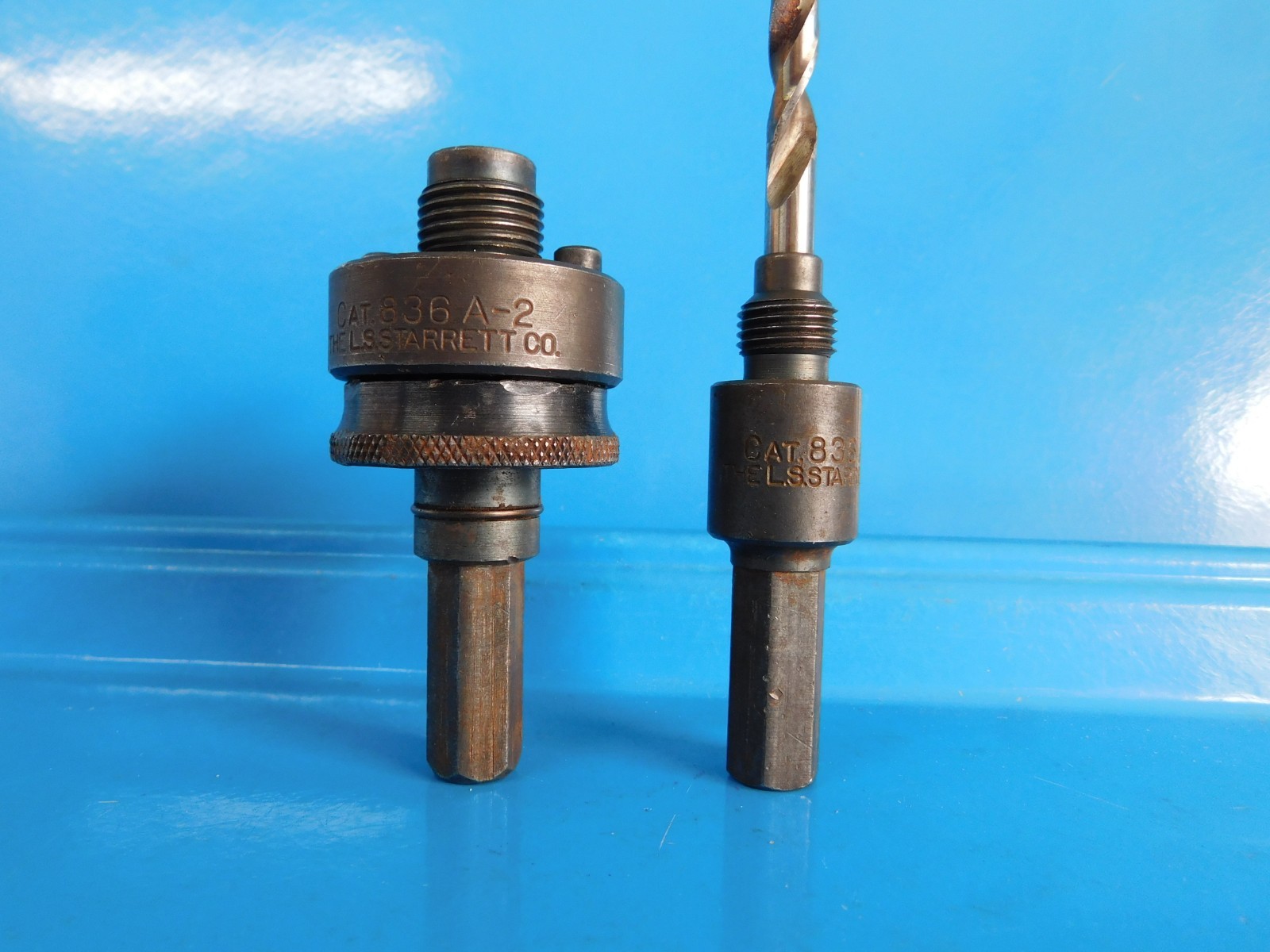 USED, STARRETT HOLE SAW ARBORS , LOT OF TWO