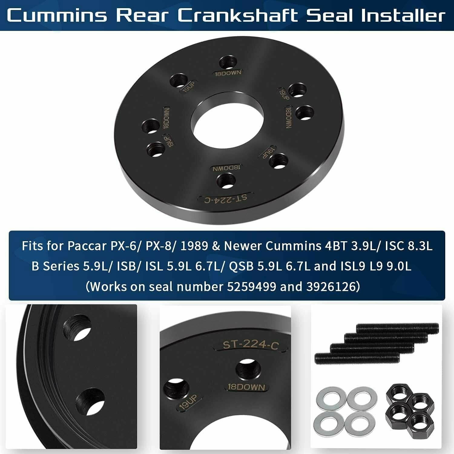 3824078 Rear Crankshaft Seal Installer ST-224C for Paccar Cummins 3.9L 5.9L 6.7L