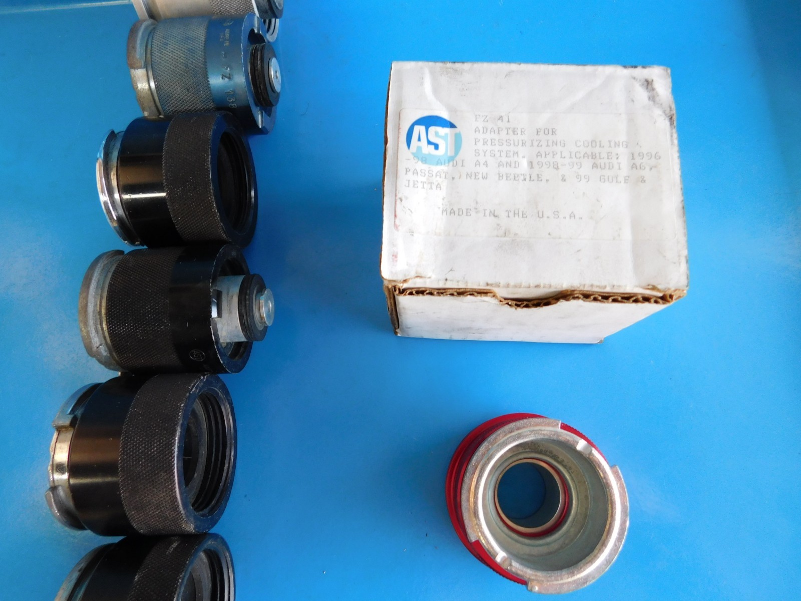 USED, AST RADIATOR PRESSURE ADAPTOR LOT OF » 8 » TOTAL