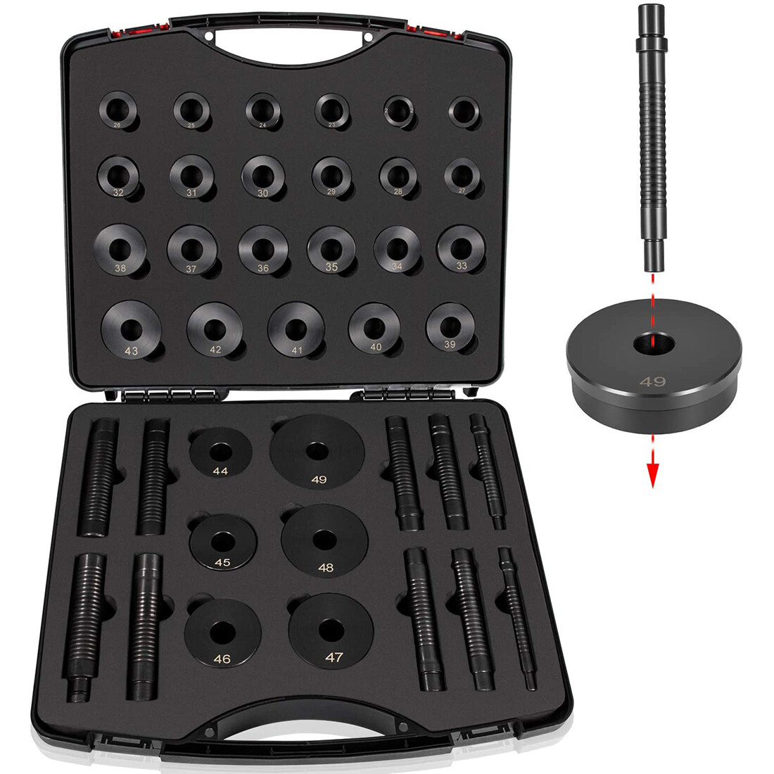 T-0220-39 Master Bushing Driver Kit for Chrysler GM Ford Transmission 39pcs/set