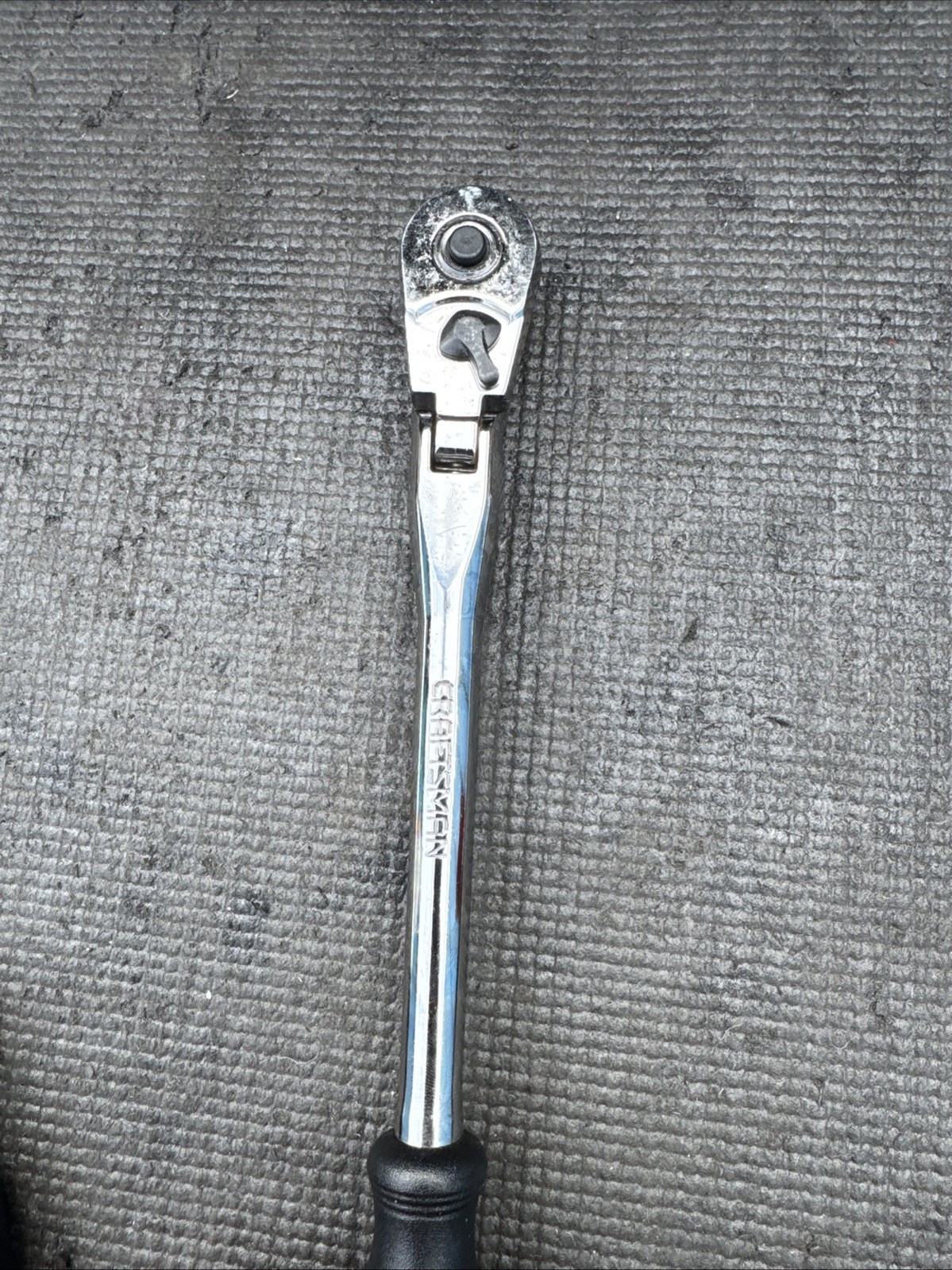 Sears Craftsman 12″ Flex Head Ratchet 3/8″ Drive Black 44836 KZ USA Nos
