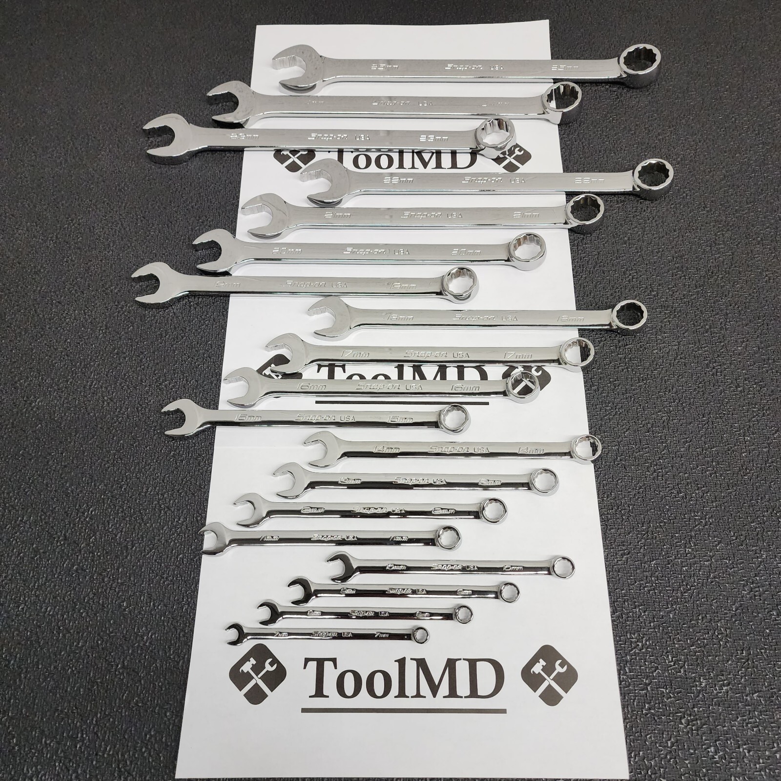 Snap-on Tools USA NEW 19pc MASTER METRIC Flank Drive Plus Combo Wrench Set