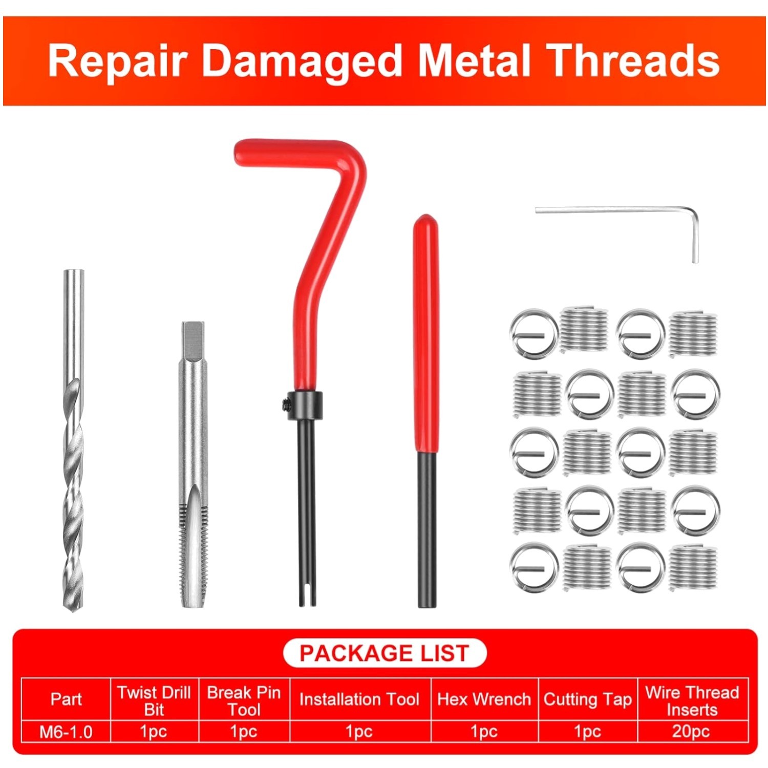 Rethreading Tool Kit for Damaged Threads