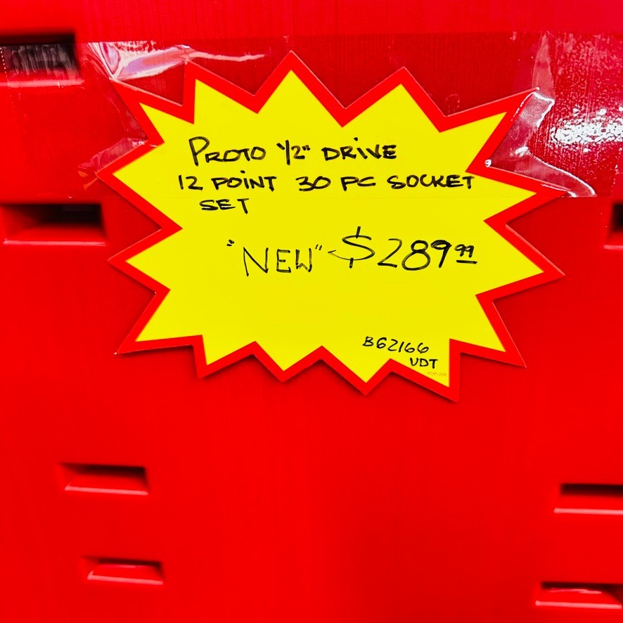 Proto 30 Pc J54126 1/2 Drive 12-pt Socket Set #54126 in Hard Case.