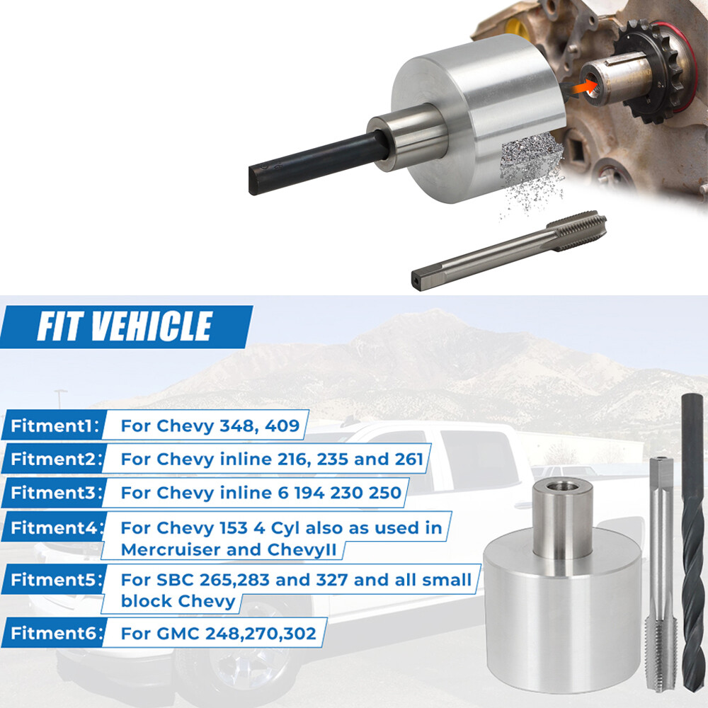Crankshaft Drilling Fixture Balancer Bolt Tool For GMC 248 Chevy SBC 265 283 327
