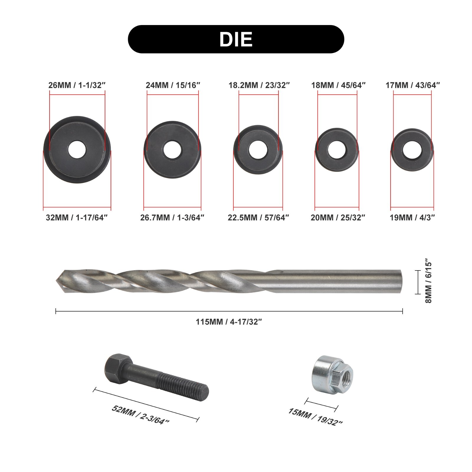 Sensor Installation Kit Bumper Hole Cutter for Parking Sensors & Camera Lens