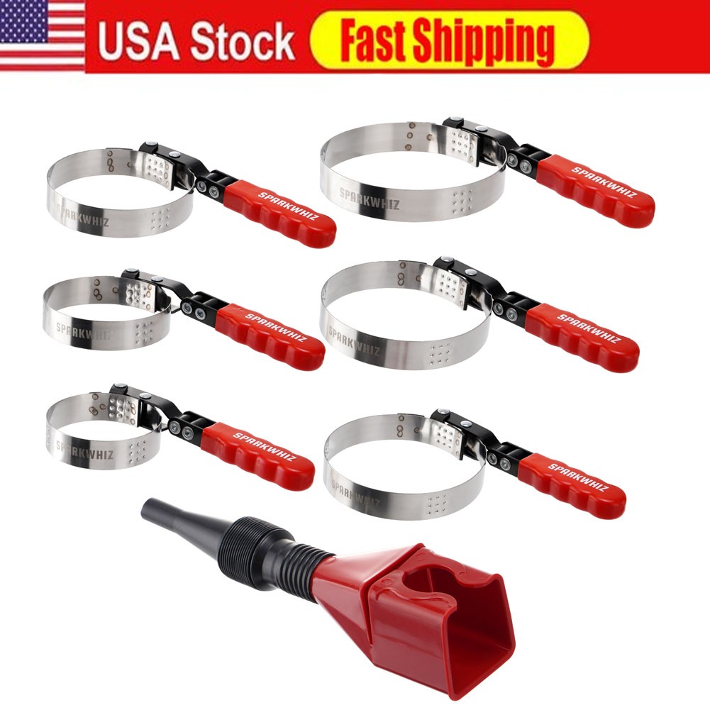 SPARKWHIZ 7 IN 1 Oil Filter Wrench Oil Filter Removal Tool Set 2-1/6″ 5-1/4″