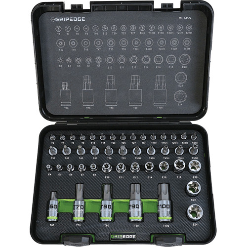 GRIP EDGE 45-PC Master R.P.T Driver Set MST45s E-star Security Star Bit GRIPEDGE