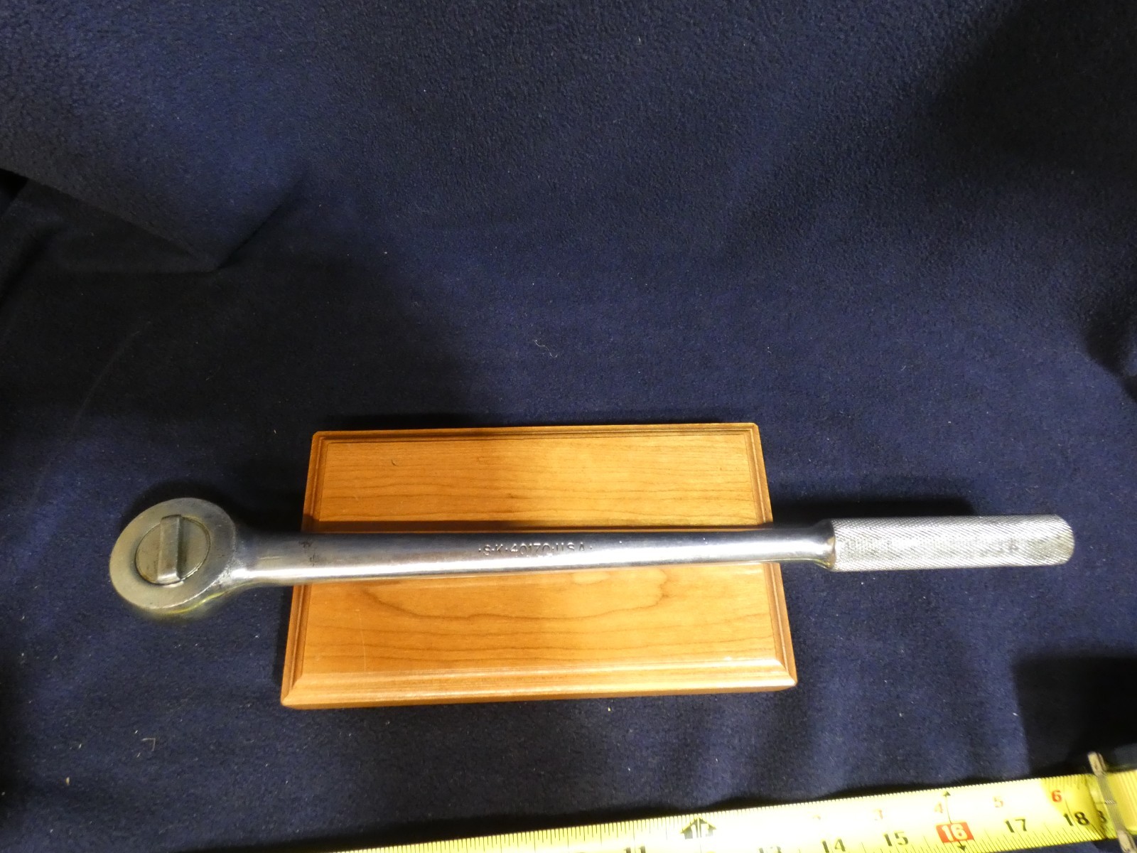Vintage SK Tools 40170 1/2″ Drive Long Ratchet 15″ Reversible Round Head USA #BS