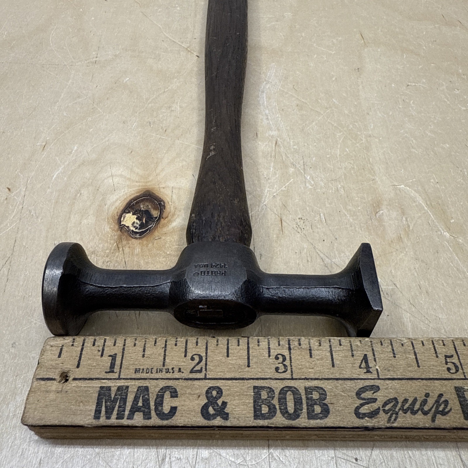 Vintage Proto USA General Purpose 2-Headed Square & Round Auto Body Hammer 1424