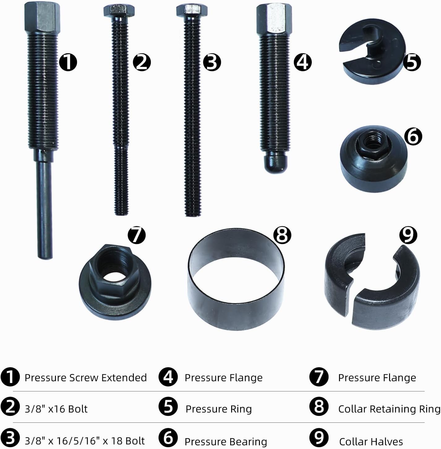 Power Steering Pump Pulley Puller Remover Install Tool Kit SZ7303B for GM Ford