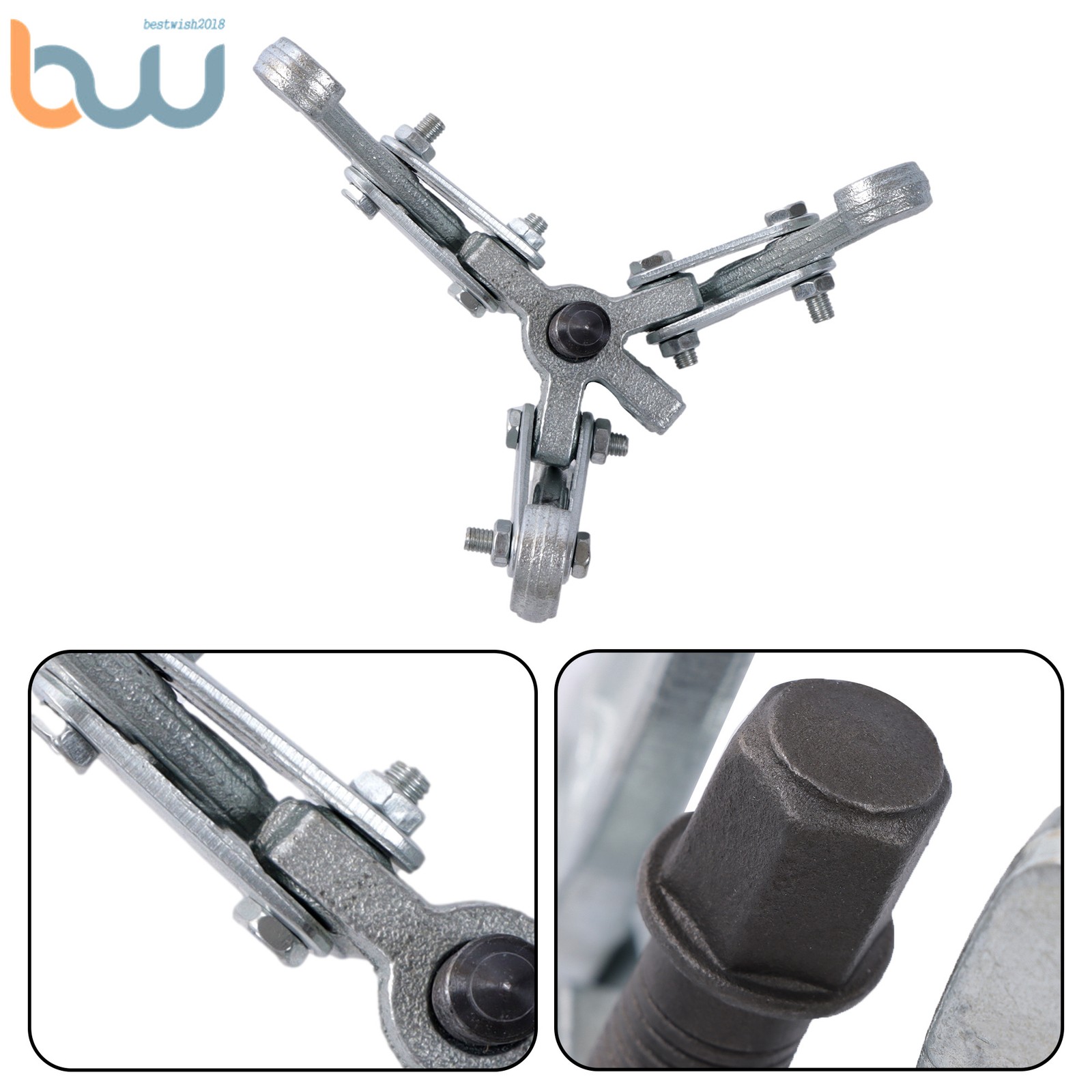 4PCS Gear Puller 3-Jaw Set Gear Pulley Bearing Puller 3″ 4″ 6″ 8″ For Car Repair