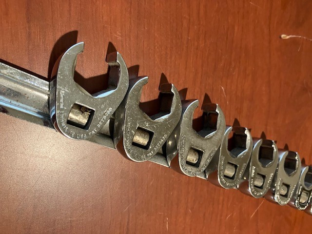 Snap On FRHM 3/8″ Flare Nut Crowfoot Wrench Metric 11 Piece Set 9mm – 19mm USA