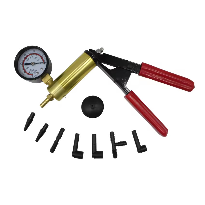 Hand Held Vacuum Pressure Pump Tester Set Brake Fluid Bleeder Bleeding Kit + Box