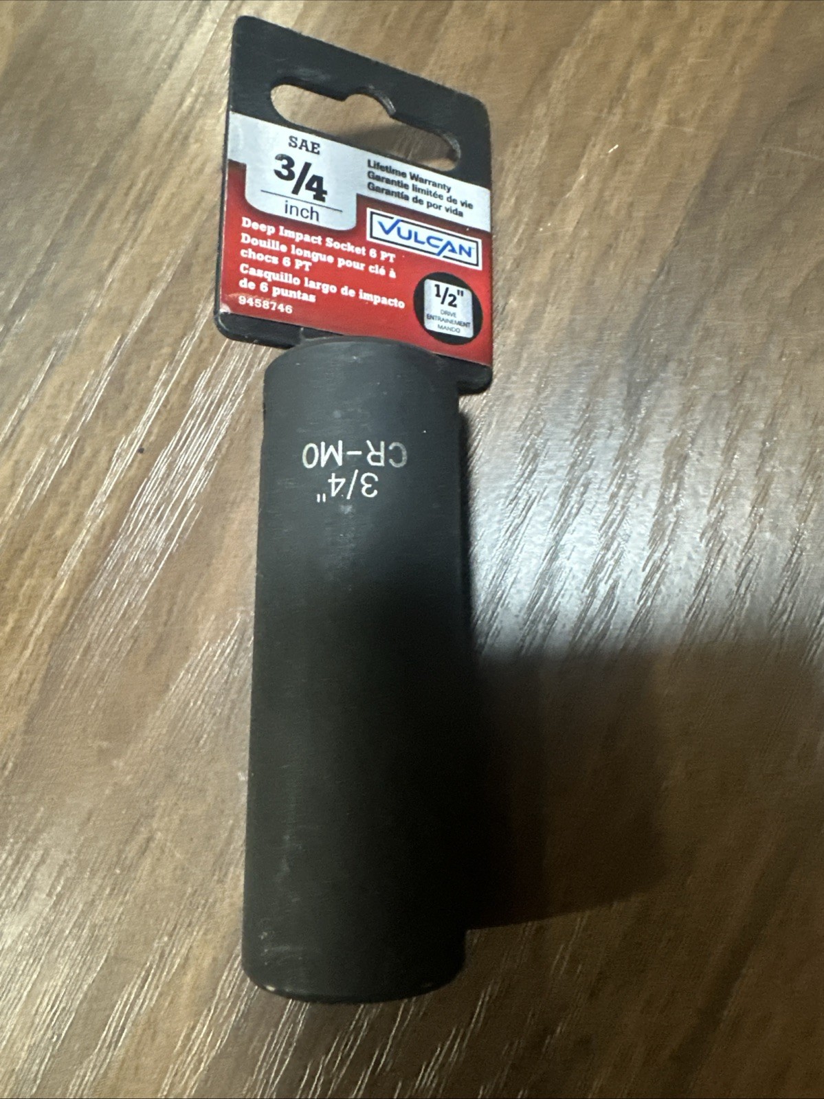 Vulcan Deep Impact Socket – 1/2″ Drive – SAE – 3/4″ – 6 Point