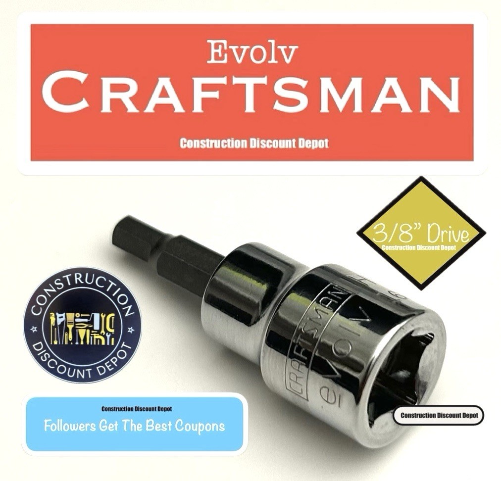 Craftsman Evolv Sockets 3/8″ Drive 4MM Hex Allen Bit Socket 16844 4 MM