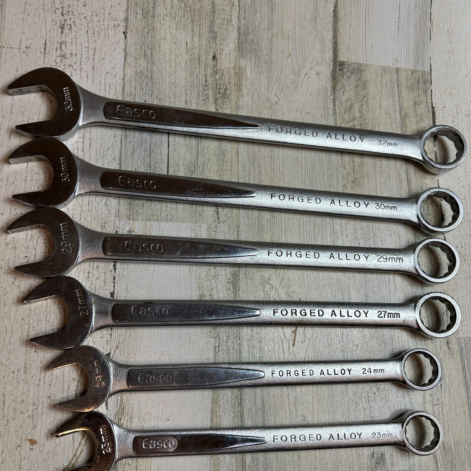 EASCO USA METRIC COMBINATION WRENCH SET 11MM – 32MM FORGED ALLOY (13 WRENCHES)