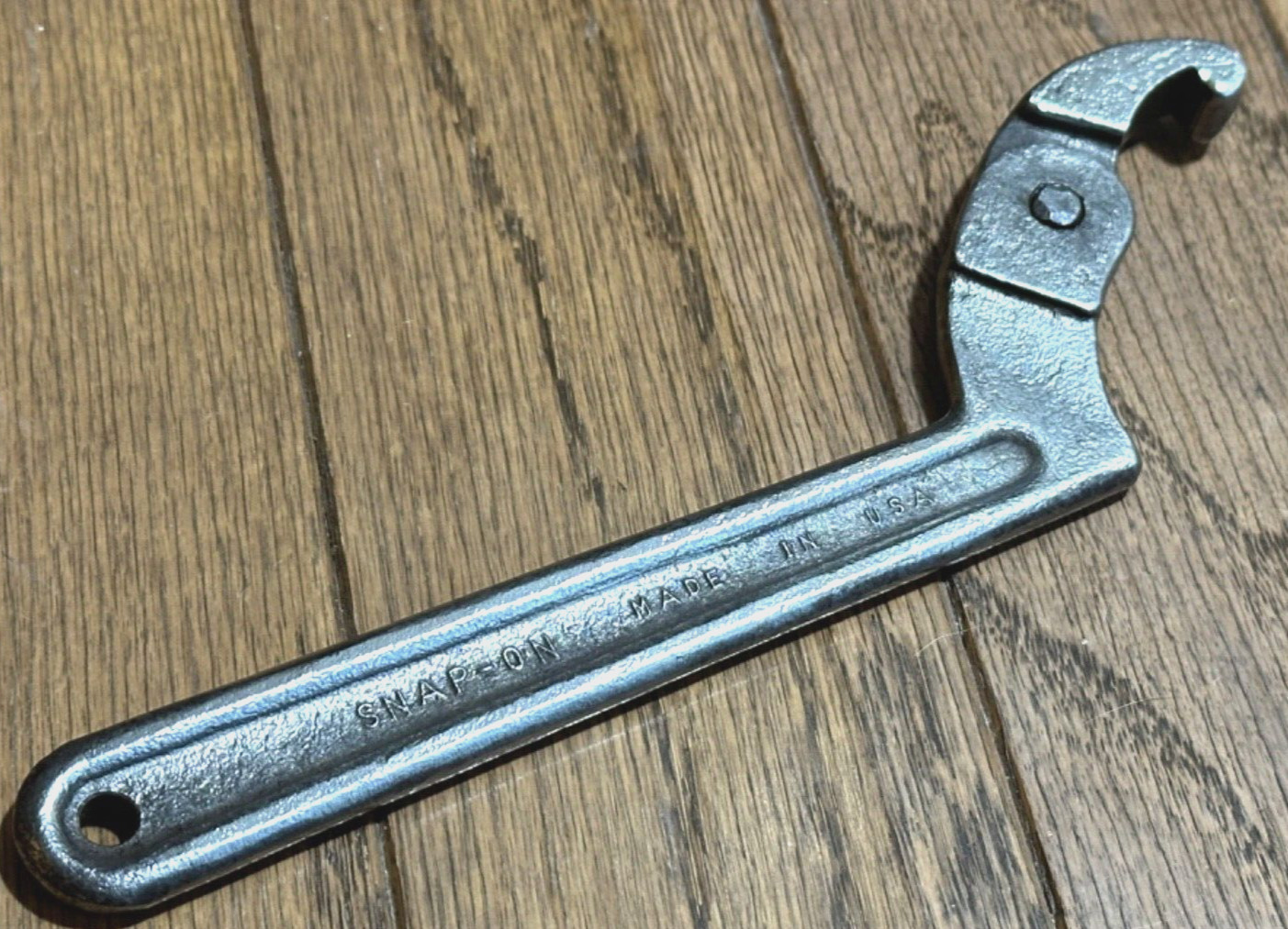 🇺🇸 Snap On Tools SPANNER Pin Hook Wrench Adjustable Jaw 1.25″ – 3″ Medium USA