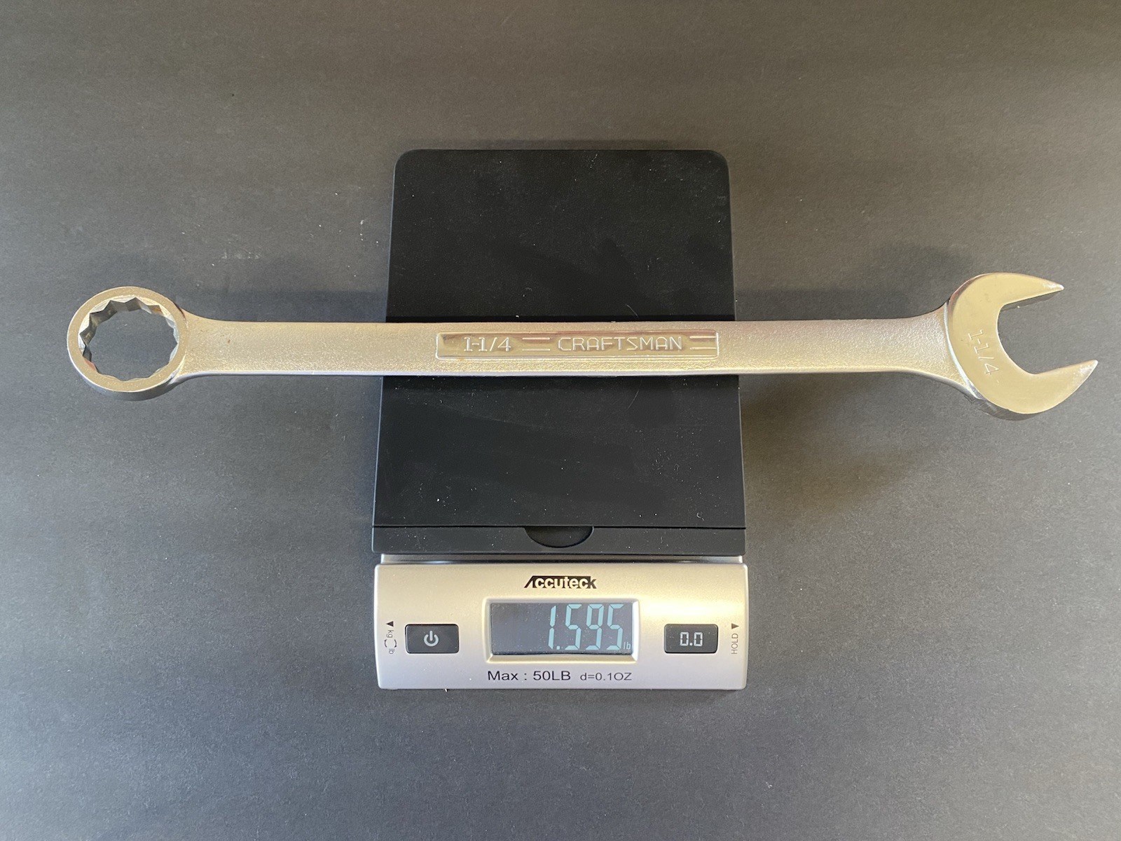 Craftsman 1 1/4” Combination Wrench, 12pt USA, PN 44708 (-V- used)