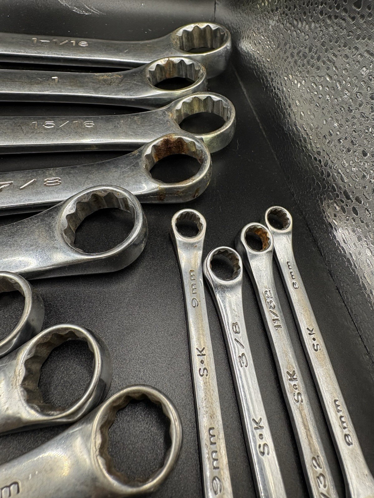 S K wrench Lot Of 16 Various Size Wrenches