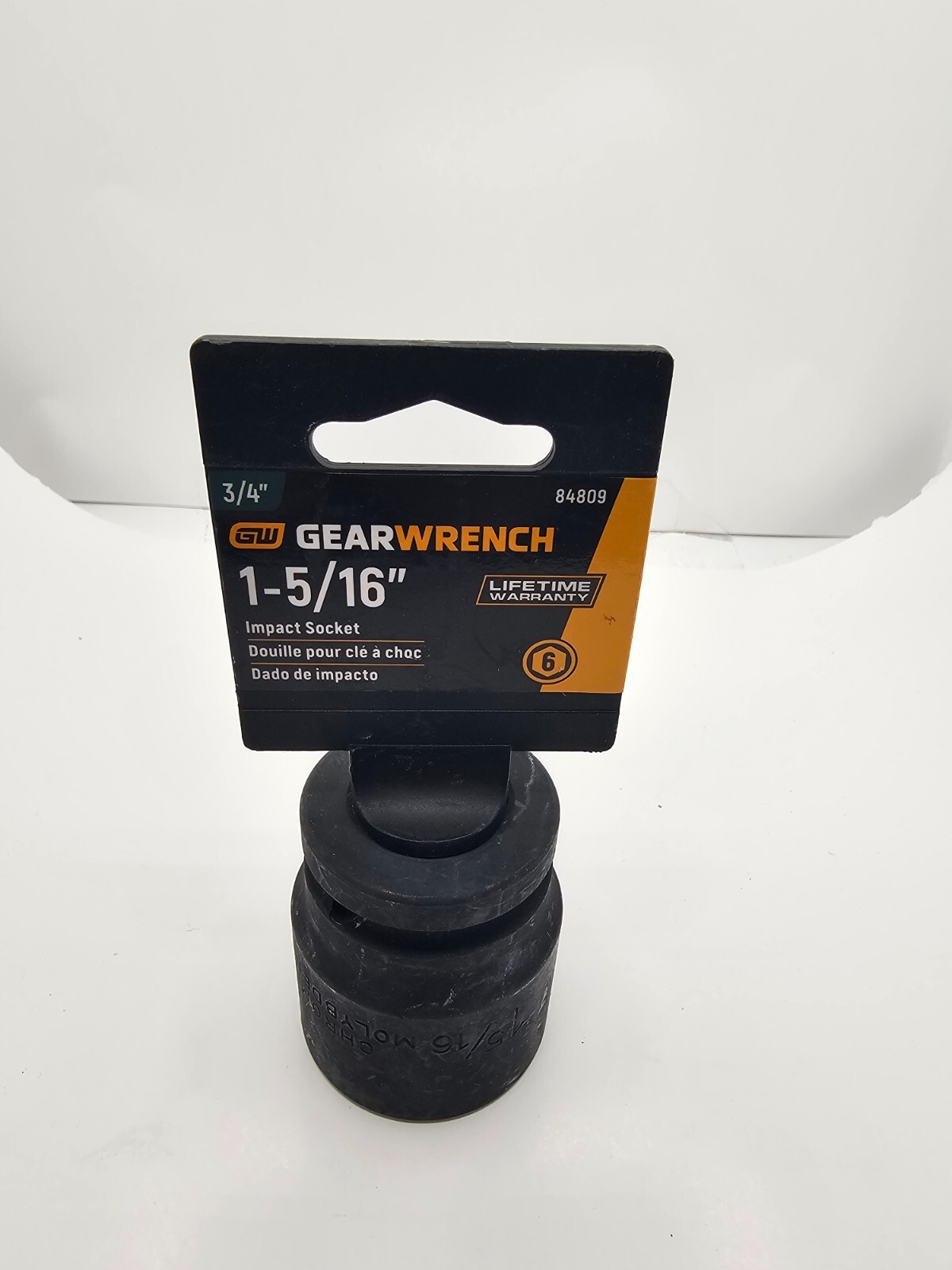 Gearwrench 84809 1-5/16″ -3/4″ Drive 6 Point Shallow Impact Socket Standard SAE
