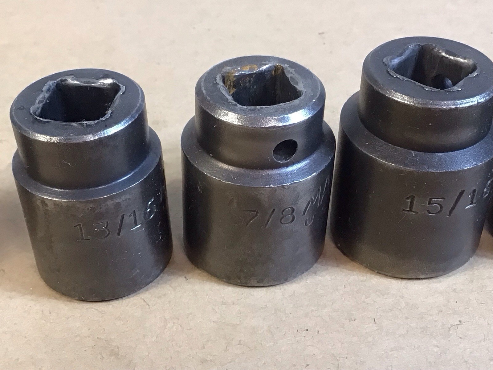 Mac Tools 1/2″ Drive 3/8” To 1” 6PT SAE Shallow Impact Socket Set NO 3/4” SOCKET