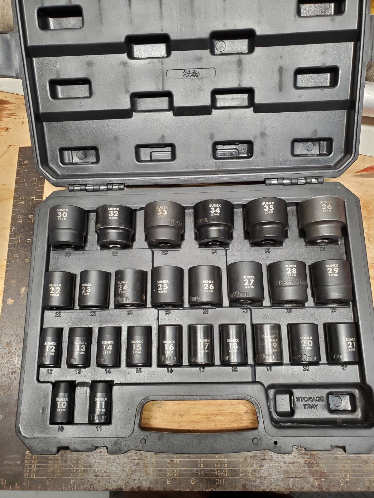 Sunex 2645 1/2” Dr. 26 Pc. Metric Impact Socket Set