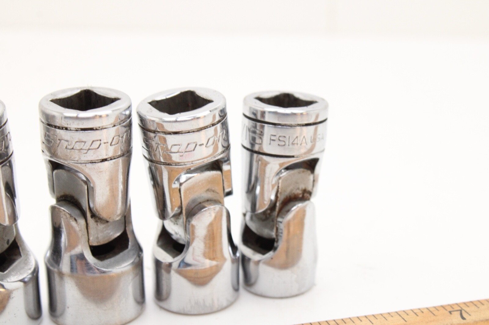 Snap-on FS24-FS14A 3/4″-7/16″ 3/8″ Drive 6 Point SAE ChromeSwivel Socket Set USA