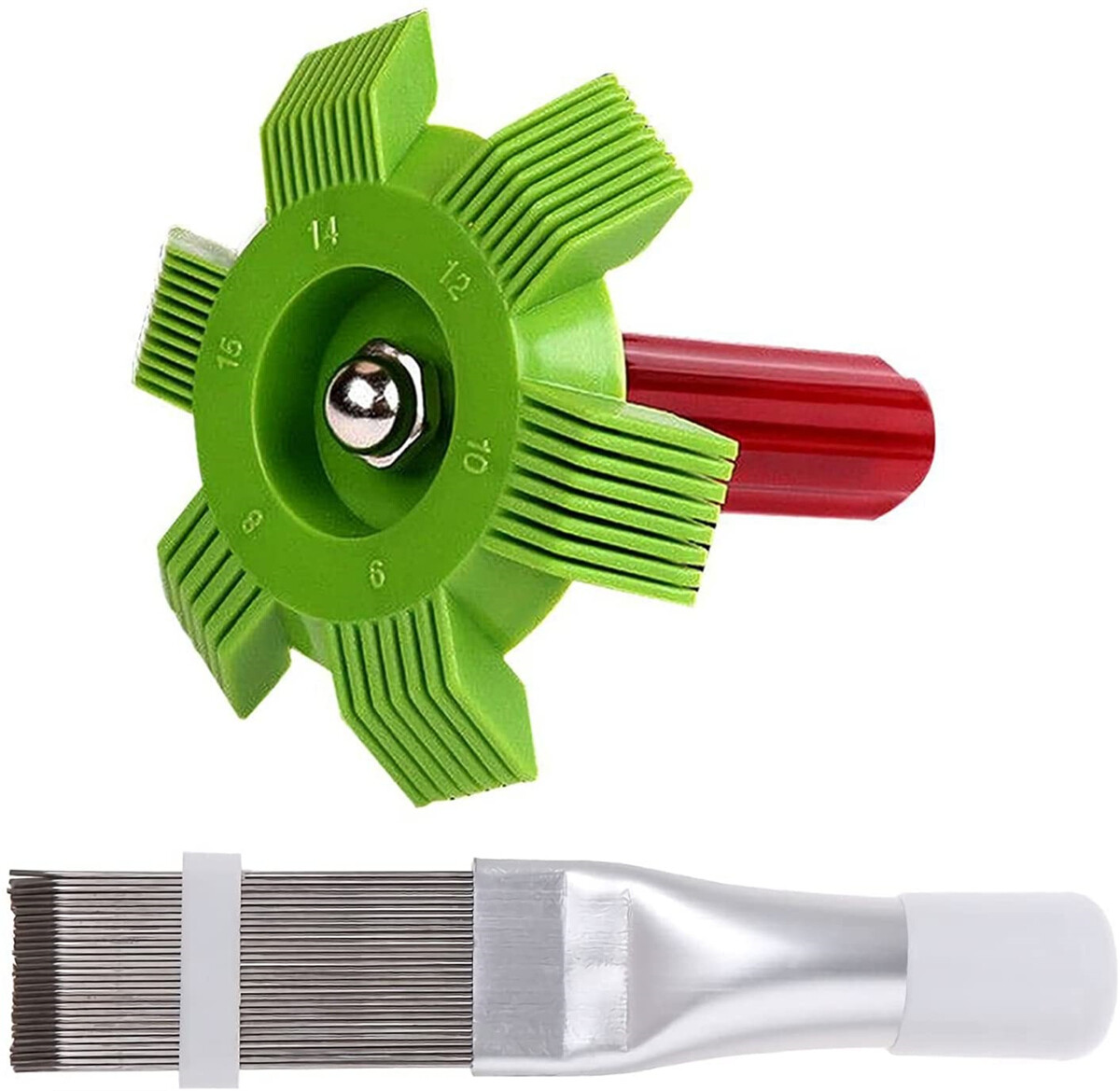 2Pcs Air Conditioner Fin Comb A/C Condenser Brush Radiator Cleaning Repair Tool
