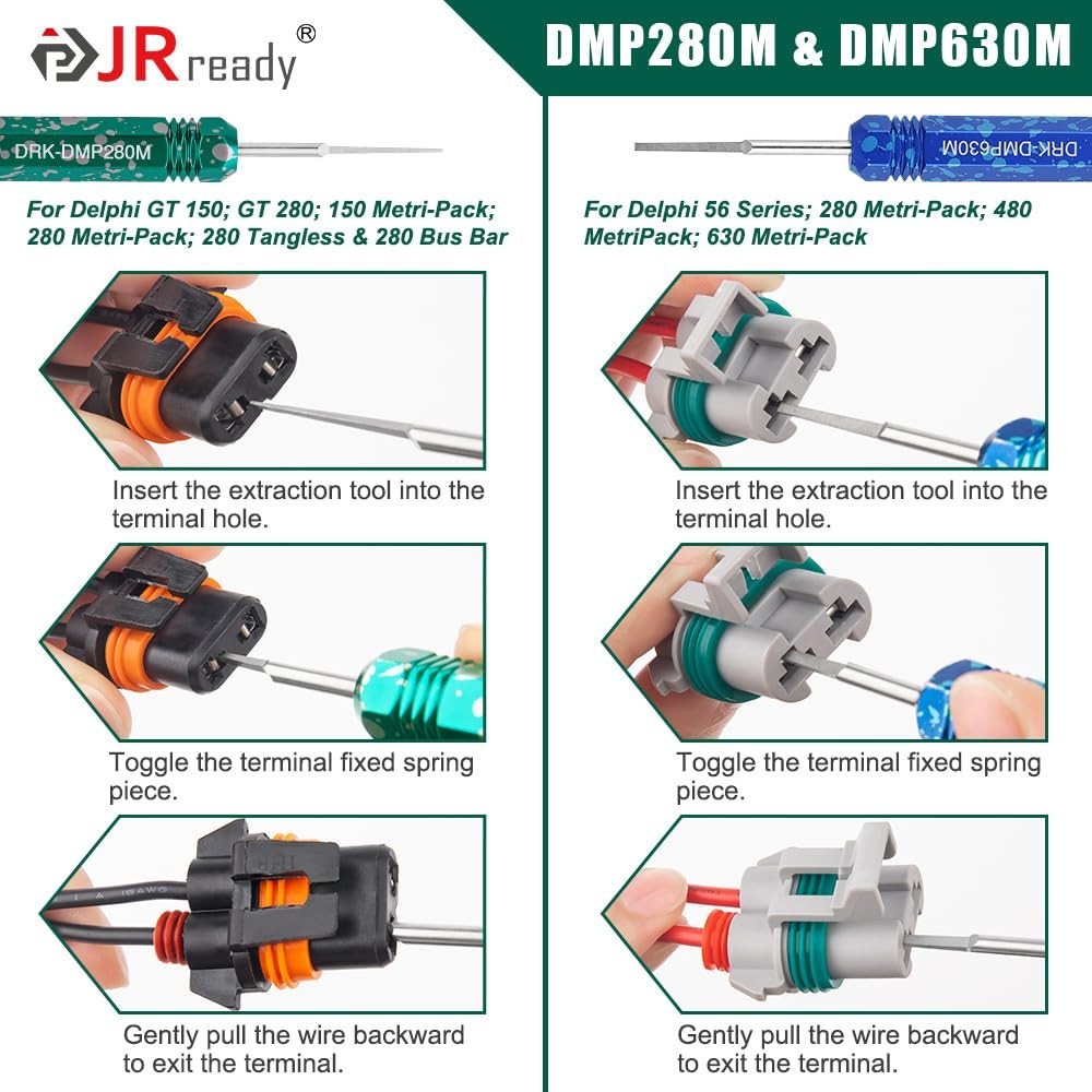 Alloy Steel Pin Extraction Tool Kit for Automotive Wire Connectors – 5PCS