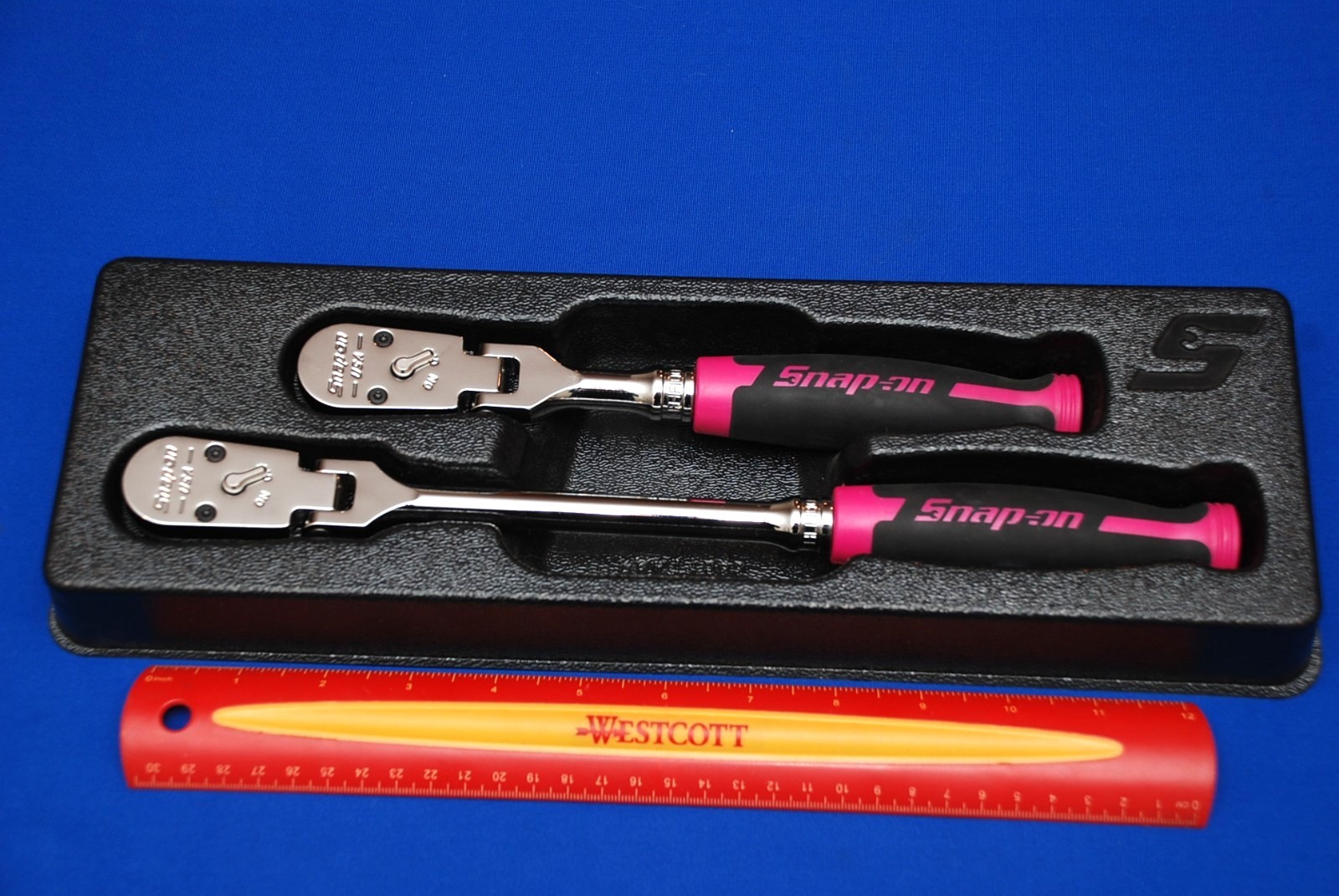 Snap-on NEWEST 100 Tooth 3/8″ Drive Cynergy Electric Pink Flex-Head Ratchet Set