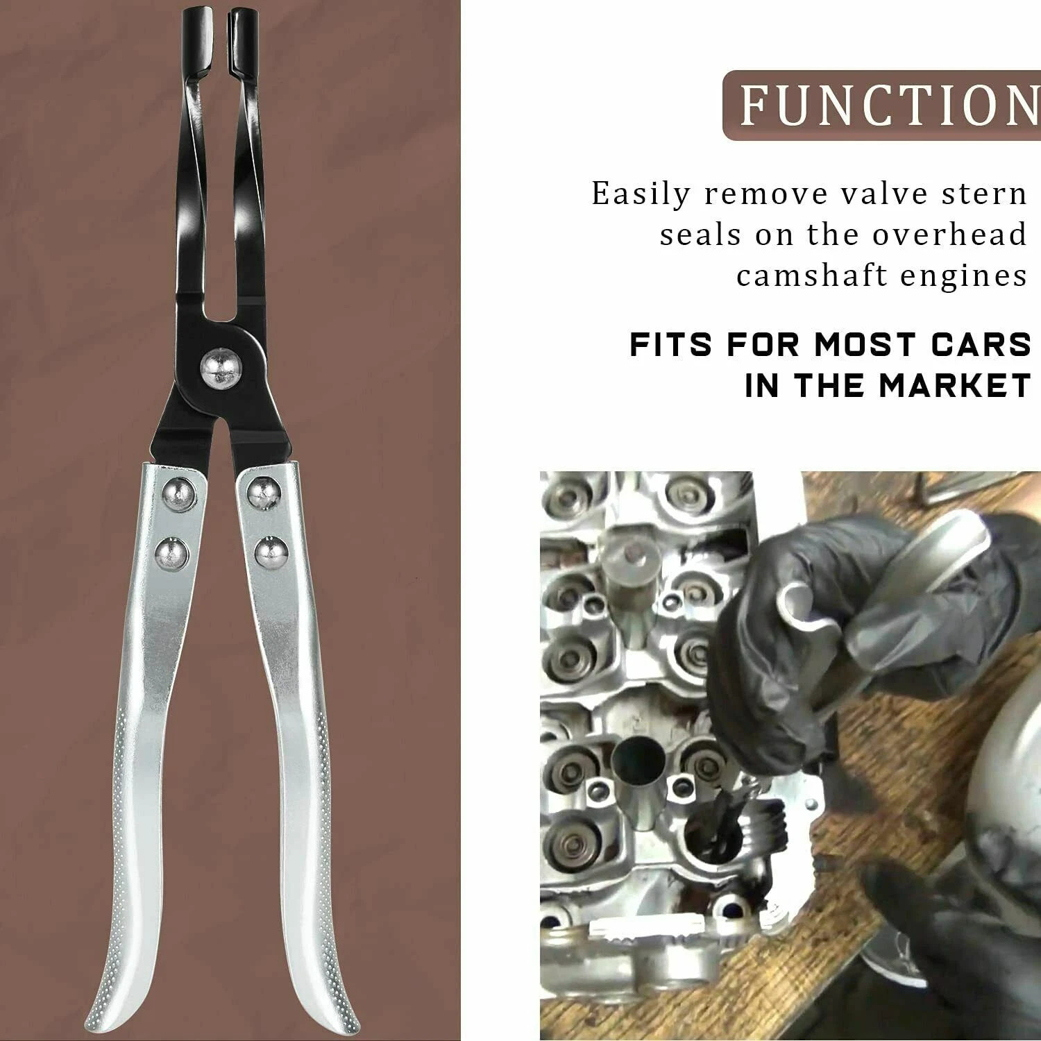 Professional Heavy-Duty Valve Spring & Oil Seal Pliers Precision Mechanic Tool