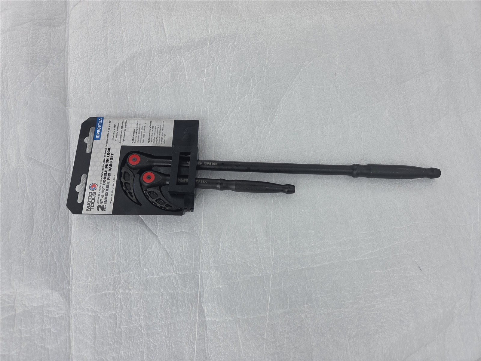 NEW Matco Tools IDPBSET2A 2-pc 8″ & 16″ Double Push Lock Indexable Pry Bar Set
