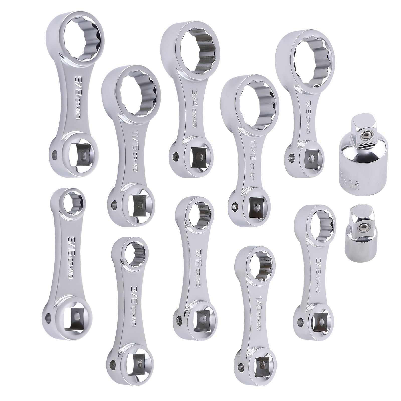 12 Point Extension Torque Adapter 5/16″ 3/8″ 7/16″ 1/2″ to 3/8″ adapter 12pcs