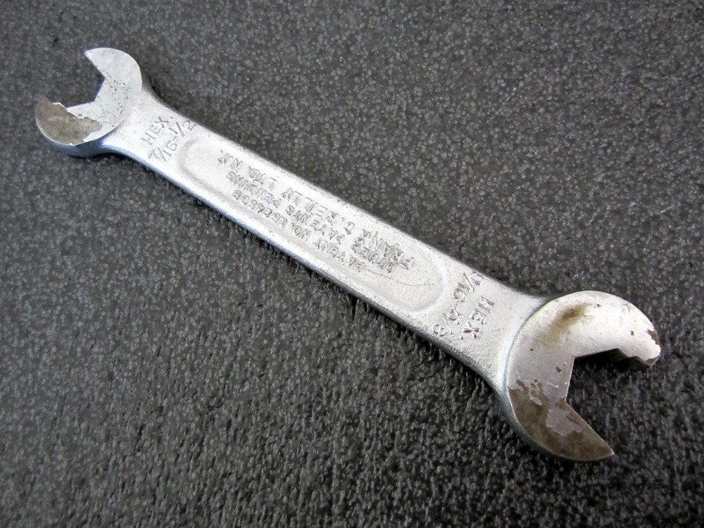 Antique Simplex No. 10 Ratchet Action Open End Wrench Frank C Reilly NY USA