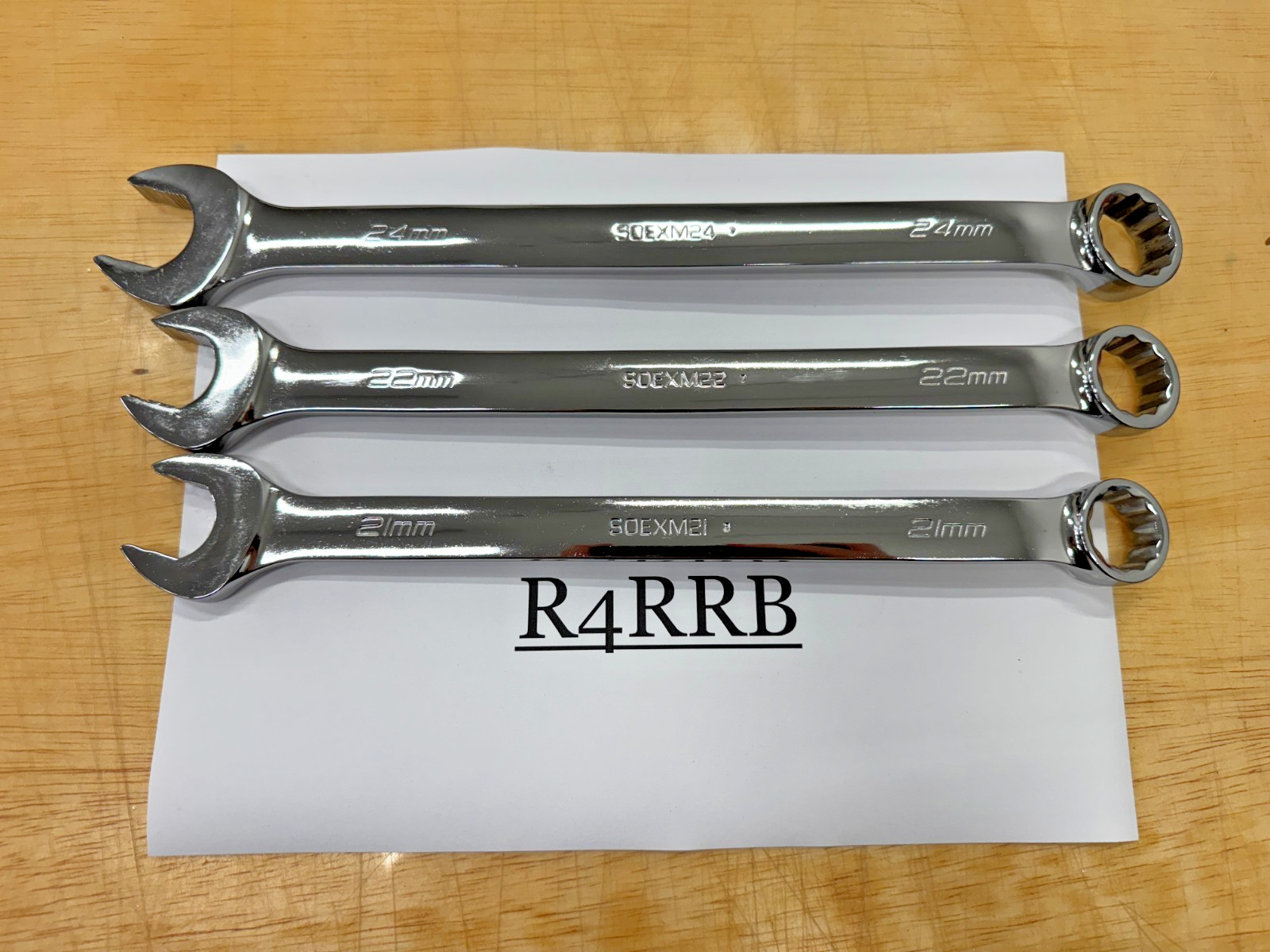Snap-on Tools USA NEW 21 22 & 24mm Metric Flank Drive PLUS Combo Wrench Lot Set