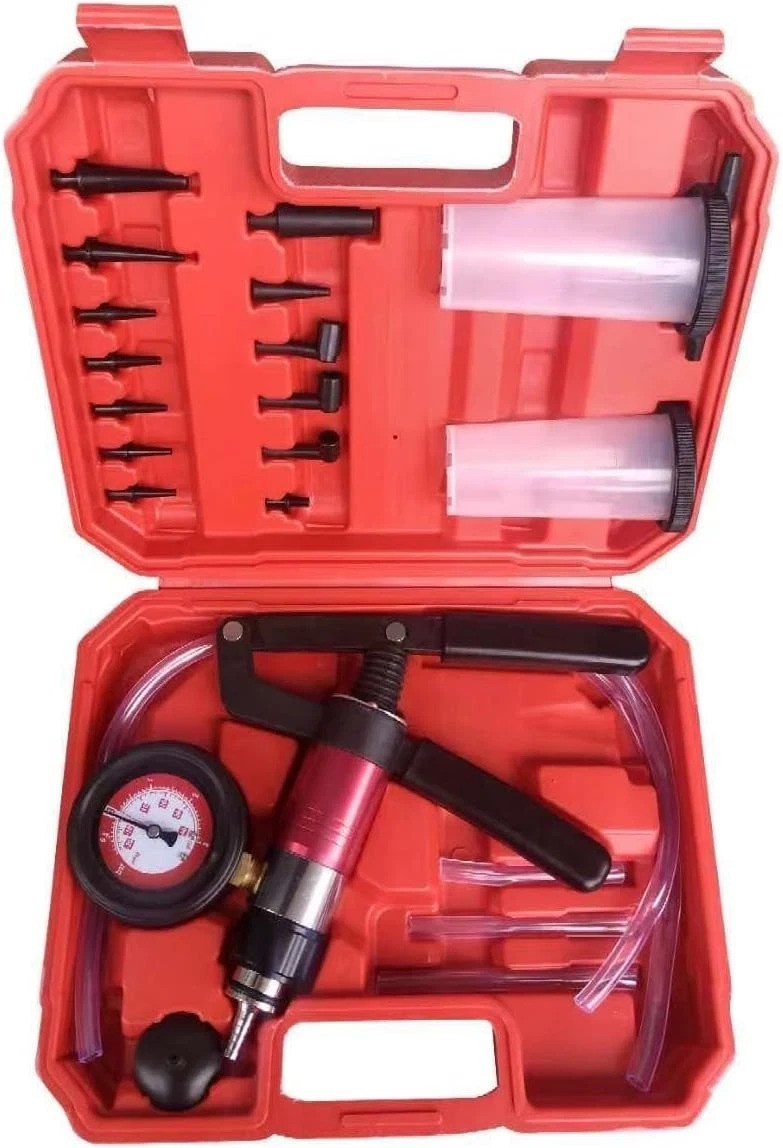 23PCS Brake Bleeder Kit Handheld Vacuum Pump Tester for Car Truck Motorcycle