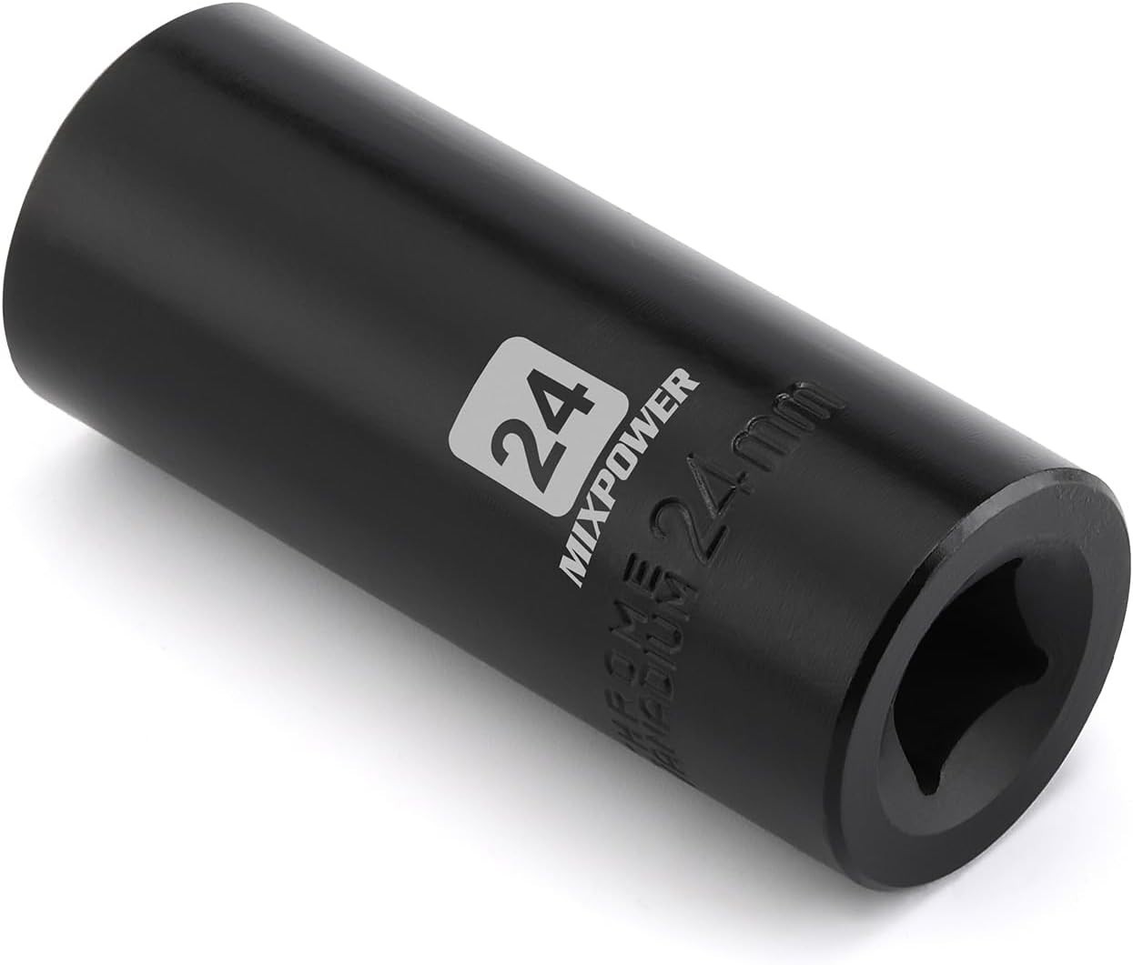 1/2-Inch Drive Impact Socket 24mm – Corrosion-Resistant CR-V 6 Point Design