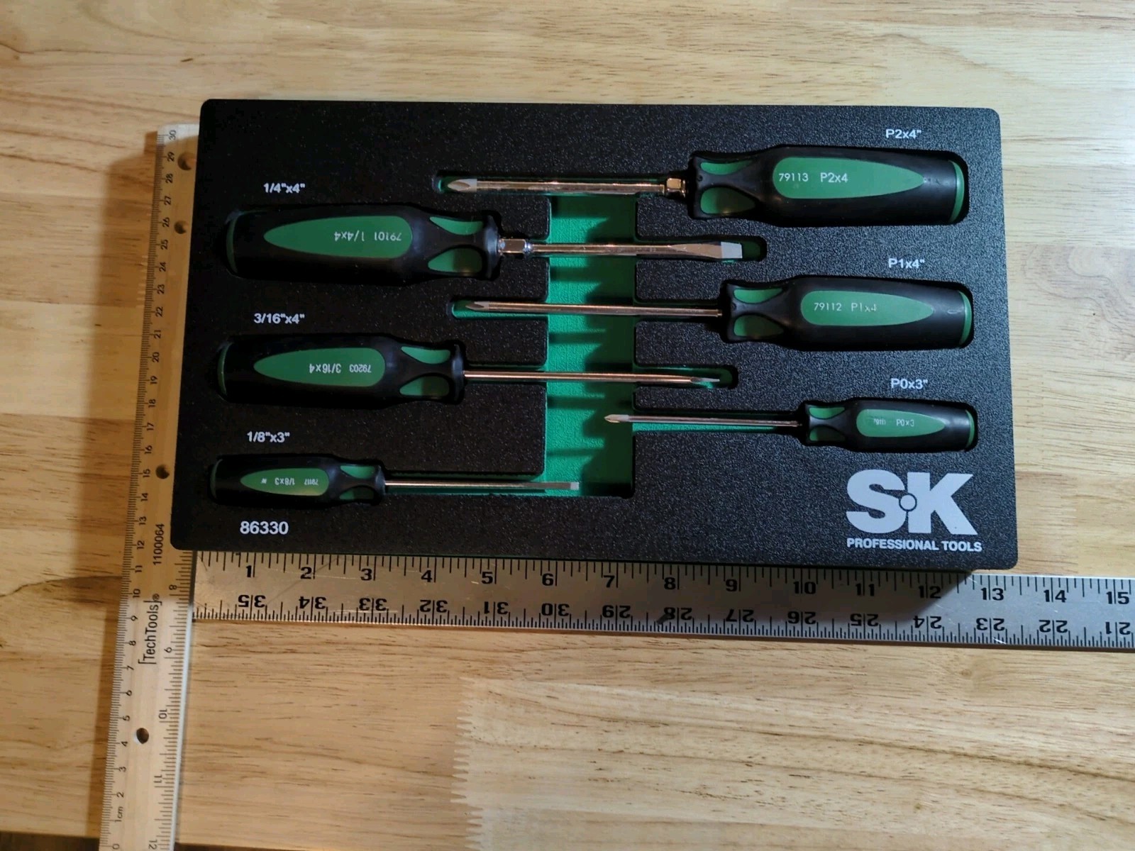 SK Professional Tools 6 Piece Cushion Grip Screwdriver Set New LIFETIME WARRANTY