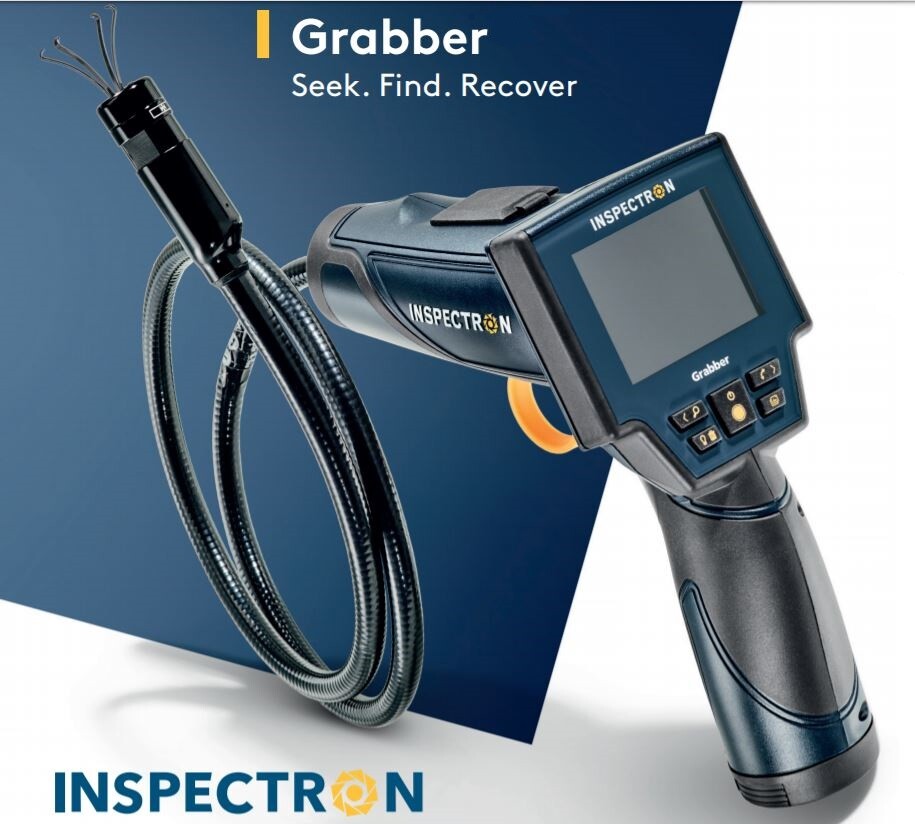 37 Inch Flexible 4-Claw Pickup Retrieving Tool with Videoscope Camera and Lights
