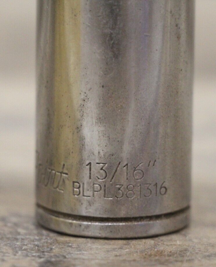 Blue Point Tools BLPL381316 13/16″ SAE Deep Socket 3/8″ Drive 12 Point Chrome