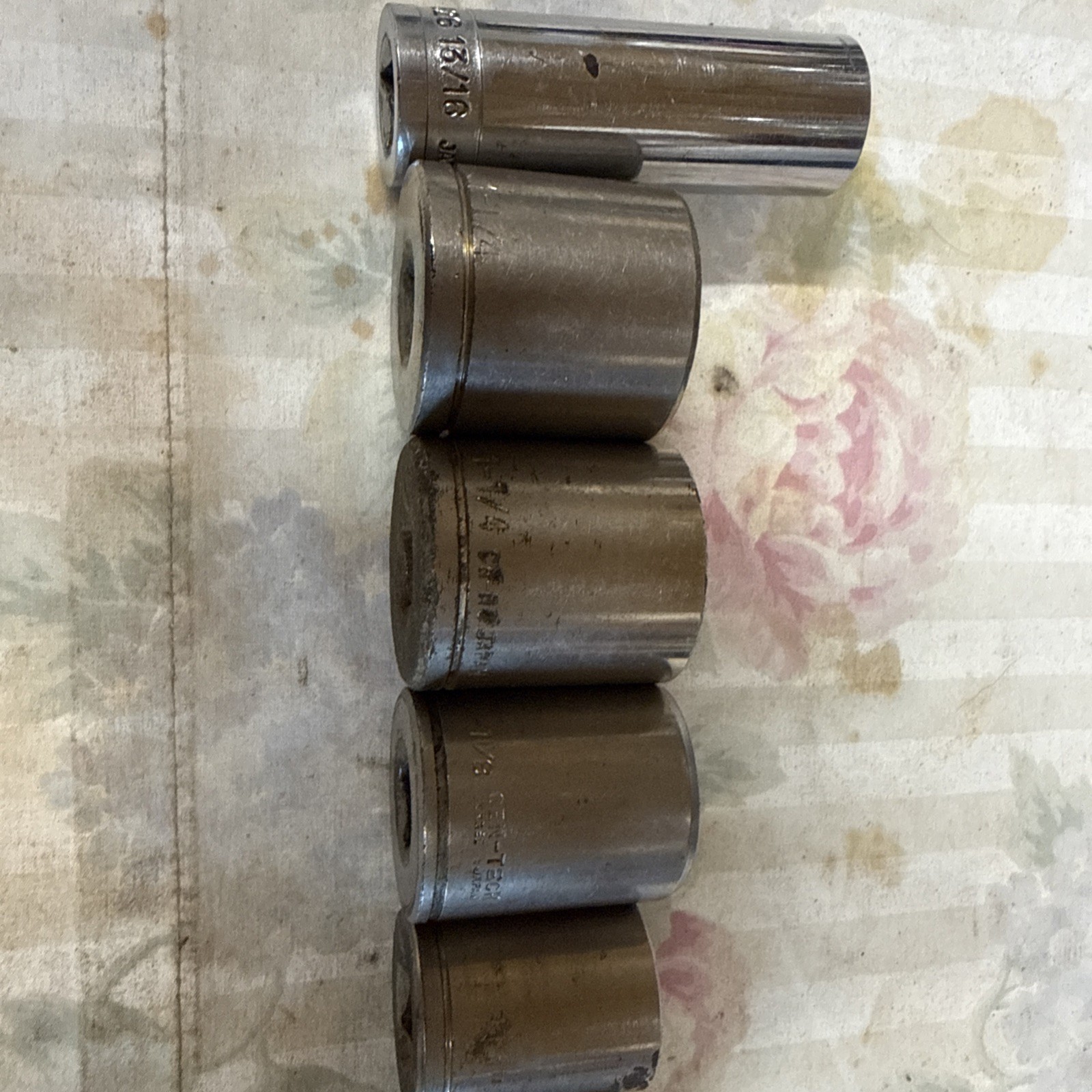 Vintage Japan 1/2” Drive Sockets, Centech, True Craft, KAL, 12 Point 11 Pieces￼