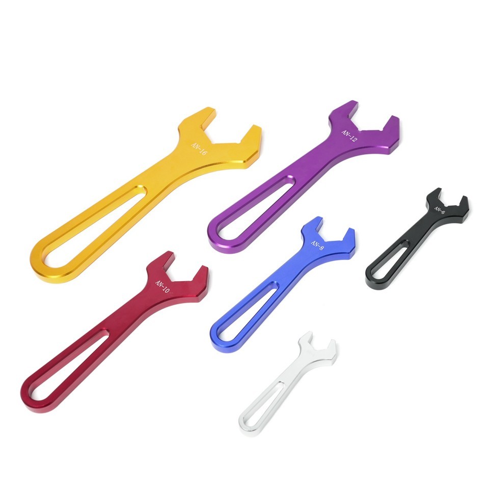 AN Fitting Wrench Set AN4 AN6 AN8 AN10 AN12 AN16 Aluminum Spanner Wrenches 6 Pcs