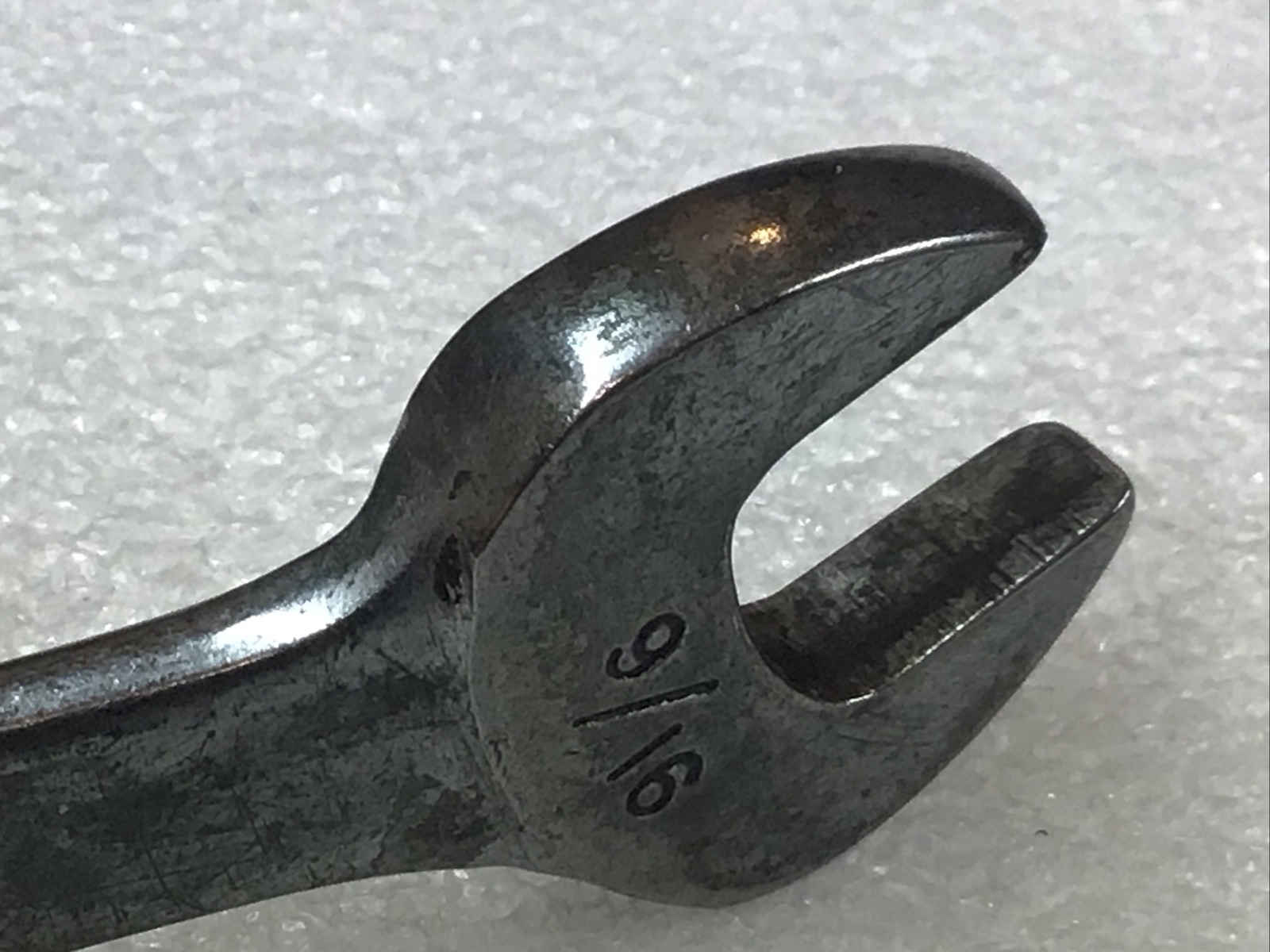 SNAP ON#OEX180A – 9/16”, SAE, Short, Off Set, Combo. Wrench 12 Pt., Vintage-USA-